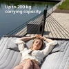 VITA5 lauko hamakas su stovu, dvigubas, 3,7 m x 1 m, 200 kg apkrova, pilkas, 5437344