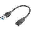 LANBERG AD-UC-UA-03 adapteris USB TYPE-C F - USB Type-A M 15cm Juodas
