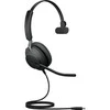 Ausinės Jabra Evolve2 40 SE Mono UC USB-A, juodos spalvos
