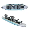 Dvivietė pripučiama minama baidarė AMBER I-Cruiser II, FLAP pedal, 42 x 100 x 20 cm, Urban Sky, Dropstich PVC