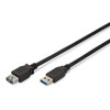 Assmann Electronic DIGITUS USB 3.0 ilgintuvas A tipas M/F 1.8m USB 3.0 atitinka bl