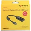 DELOCK Adaptorcable mini DisplayPort 1.2 kištukas > HDMI lizdas juodas 4K Passive