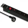 QOLTEC 53993 Apsauga nuo viršįtampių CB Qoltec skirta RACK 19 16A 1U PDU 6xSCHUKO 2m