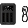 Baterijų Įkroviklis - JJC DCH DB120TC Multi Baterija Charger, Intelligent Charging, Compact Design, Juodas