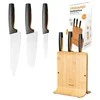 Fiskars Functional Form 3-ių peilių rinkinys bambukiniame dėkle