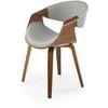 K544 chair, pilkas / walnut