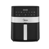 Gruzdintuvė Midea Air fryer | MF-CN65E | Galia 1700 W | Talpa 6.5 L | Juodos spalvos