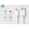 USB laidas Devia Smart microUSB 1.0m baltas