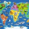 Ravensburger Dėlionė 30 vnt. - Pasaulio žemėlapis su gyvūnais