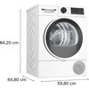 Bosch WQG2420ISN Serija 6, Džiovyklė su šilumos siurbliu, 9kg