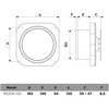 Vonios kambario ventiliatorius Vlano MOON 125 T (su laikmačiu) 125 mm