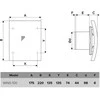 Vonios kambario ventiliatorius Vlano WING 100 T (su laikmačiu) 100 mm
