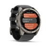 Išmanusis laikrodis Garmin fēnix® 8 Pro – 51 mm, AMOLED Sapphire, titanas su grafito spalvos / juodu silikoniniu dirželiu | 010-03199-11