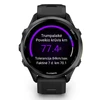 Išmanusis laikrodis Garmin Forerunner 970, Pilkos spalvos DLC titanas su juodu korpusu ir juodu / permatomu baltojo akmens dirželiu