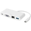 Jungčių stotelė Deltaco C tipo VGA+USBC PD 60+USBA +RJ45