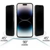 Topt Apsauginis stiklas Privacy Glass skirtas Apple iPhone 15 Juodas