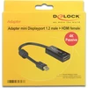 DELOCK Adaptorcable mini DisplayPort 1.2 kištukas > HDMI lizdas juodas 4K Passive