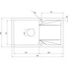 Deante granitinė virtuvinė plautuvė Deante Evora ZQJ G113, Metallic graphite