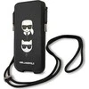 Karl Lagerfeld krepšys telefonui KLHCP12LOPHKCK 6,7" juodos spalvos hardcase Saffiano Ikonik Karl&amp;Choupette Head