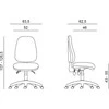 Powerton Biuro kėdė Ergonomiška biuro kėdė Anna, mėlyna
