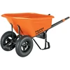 Truper Expert 120L profesionalus dviejų ratų karutis su HDPE plastikine talpa
