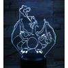 Vaikiškas šviestuvas 3D Led Pokemon