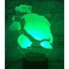 Vaikiškas šviestuvas 3D Led Pokemon