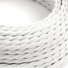 Pintas tekstilinis baltas laidas, 3x1,5mm