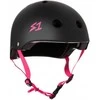 Pink S-ONE LIFER HELMET - Juodas MATTE WITH Rožinis STRAPS S