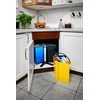 Besisukanti 3 skyrių po 11.7L šiukšliadėžė EcoBinSpin atliekų rūšiavimui be dangčio, 35 l