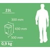 Keturių šiukšliadėžių rūšiavimui komplektas, 4 x 23 l, su pedalu