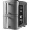 Karšto oro gruzdintuvė Ninja Double Stack XL, 2 lygių, 9,5 l, SL400EU, Tamsiai pilka (Pažeista pakuotė)