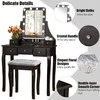 Kosmetinis staliukas su LED apšvietimu KS165LED-S rudas (Nemokamas pristatymas)