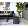 Ejby Pouf Round in juodas velvet