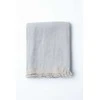 Pledas su kutais, pilkas, 165x210, 100% linas
