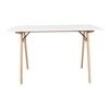 Vojens rašomasis stalas, balta/natūrali sp. 120x60x75,5 cm