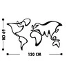 Mioli Decor Dekoratyvinis metalinis sienu priedas World Map 15
