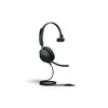 Ausinės Jabra Evolve2 40 SE Mono UC USB-A, juodos spalvos