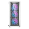 Kompiuterio dėklas Darkflash DK352 Plus su 4 ventiliatoriais (juodai baltas)