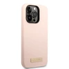Guess GUHMP14LSBPLP iPhone 14 Pro 6,1" rožinis/rožinis kietas dėklas su silikoniniu logotipu ir MagSafe logotipu