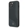 Mercedes Benz Apple iPhone 13 Mini Mercedes dėklas odinis Perforated Area (MEHCP13SCDONA) mėlynos spalvos