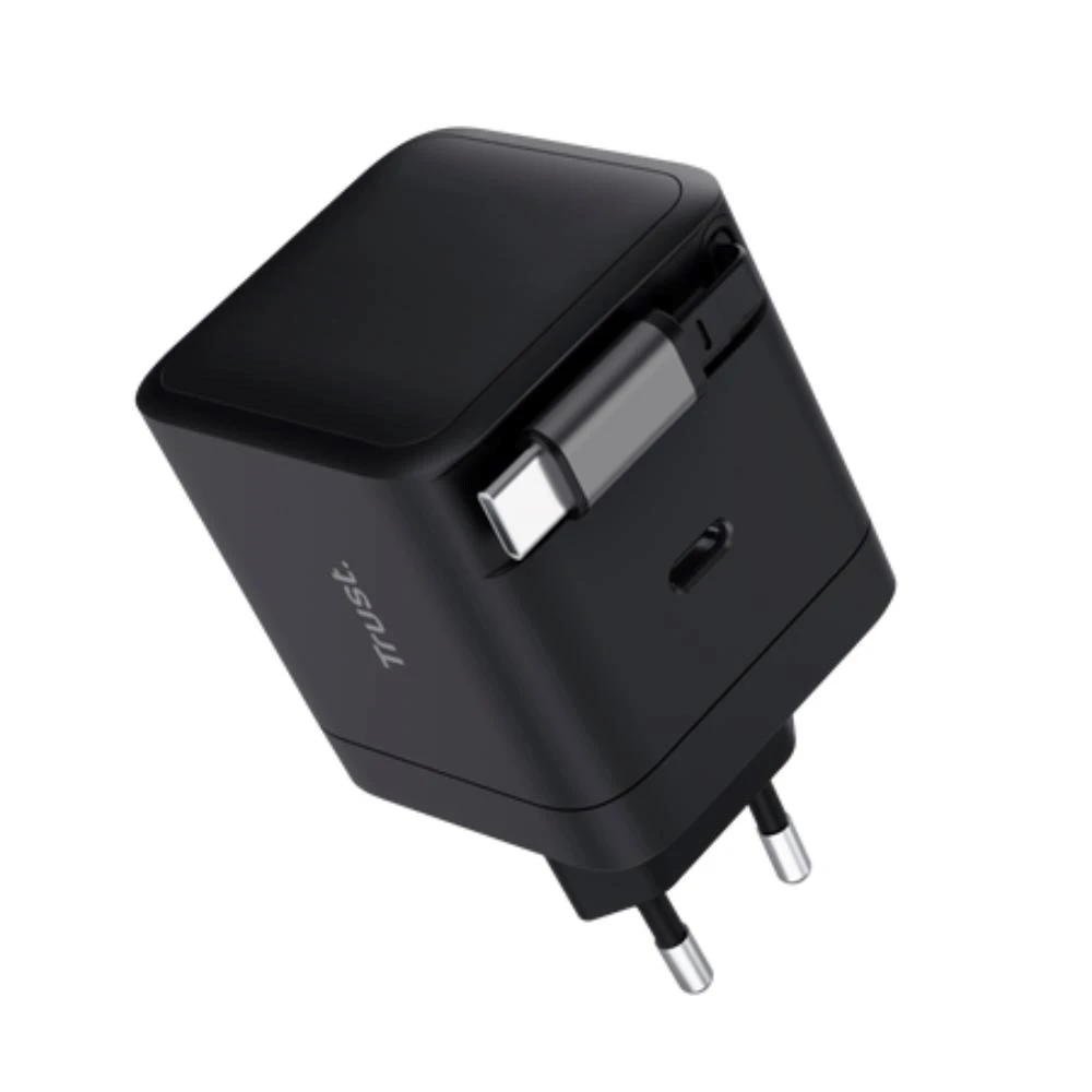 Įkroviklis Trust Maxo 65W juodas USB-C 67 cm ištraukiamas laidas 8713439258059 25805 (8713439258059) aprašymas - Prekės nuotrauka Įkroviklis Trust Maxo 65W juodas USB-C 67 cm ištraukiamas laidas 8713439258059 25805 (8713439258059) aprašymas - Prekės nuotrauka