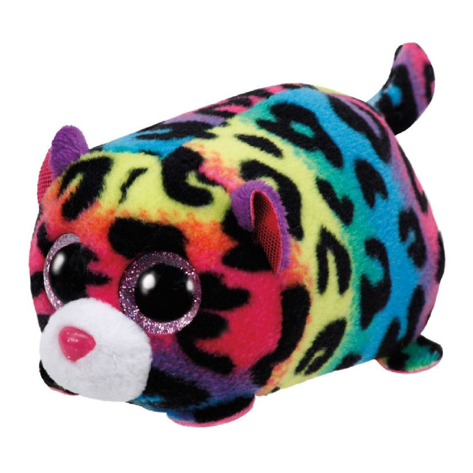 TY Teeny Tys Pliušinis žaislas - spalvotas leopardas, 10 cm aprašymas - Prekės nuotrauka