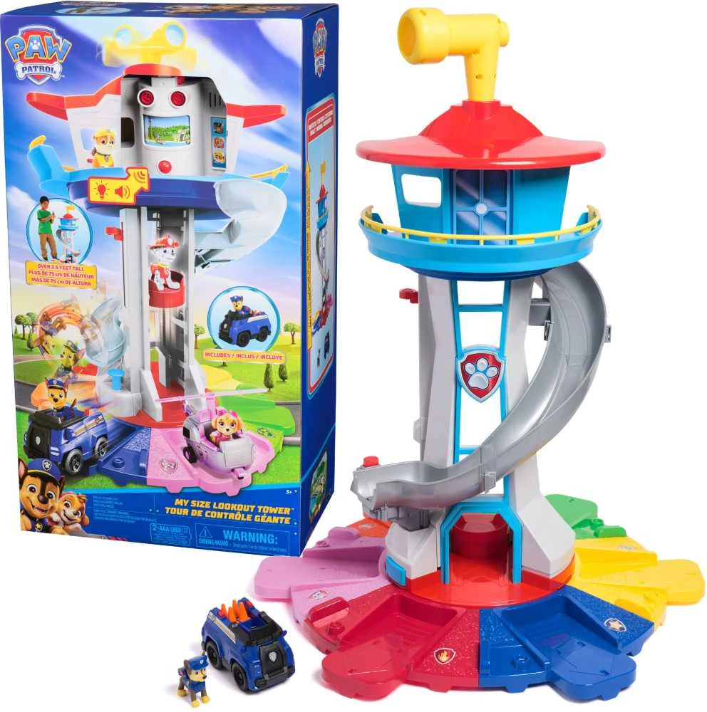 Spin Master Paw Patrol - „My Size Lookout Tower“ apžvalgos bokštas su figūrėle ir automobiliu, 75 cm aprašymas - Prekės nuotrauka