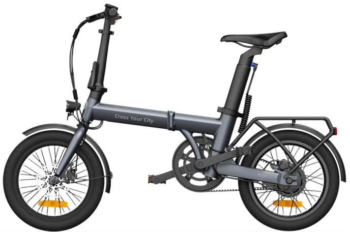 ADO Air 16 ECO elektrinis dviratis, pilkas (Nemokamas pristatymas)