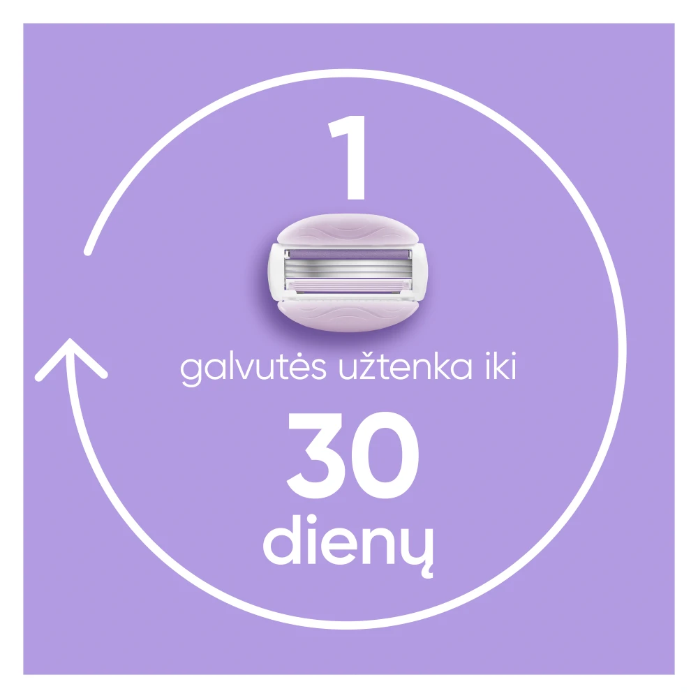 Keičiamos skustuvo galvutės moterims Gillette Venus ComfortGlide Breeze, 10 vnt. aprašymas - Prekės nuotrauka