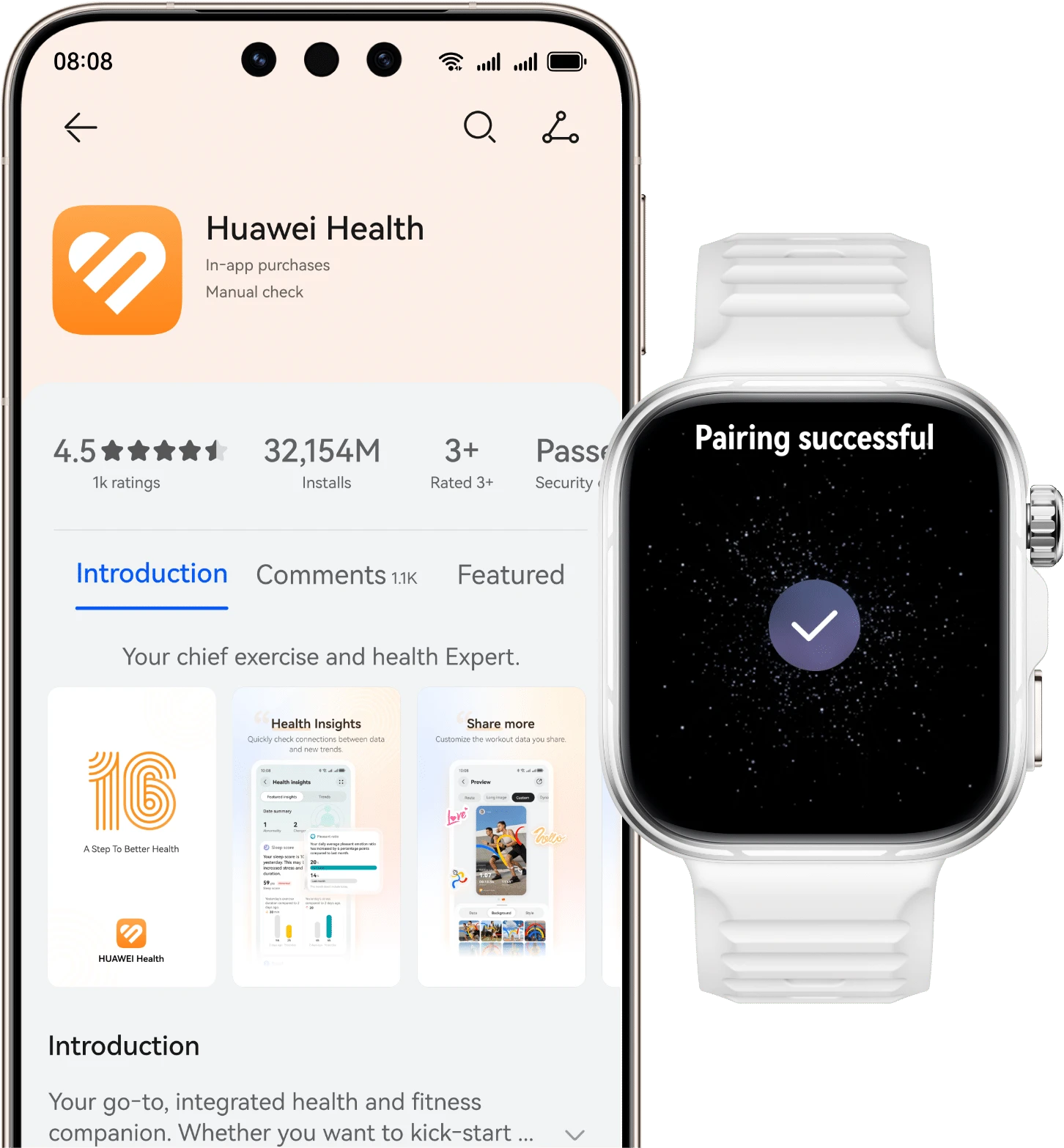 HUAWEI WATCH FIT 5 Pro White Fluoroelastomer Strap aprašymas - Prekės nuotrauka HUAWEI WATCH FIT 5 Pro White Fluoroelastomer Strap aprašymas - Prekės nuotrauka