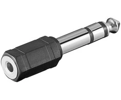 AV adapteris MicroConnect Jack 6.35mm - Jack 3.5mm juoda (AUDANR)