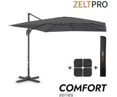 Zeltpro Lauko skėtis su padu ir užvalkalu Comfort Antracito