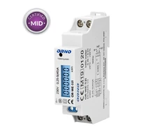 ORNO 1 fazių elektros skaitiklis, 40A, MID, impulsų išvestis, apšvietimas, 1 modulis